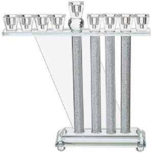 חנוכייה קריסטל מהודרת דגם אלכסון חנוכייה קריסטל מהודרת דגם אלכסון