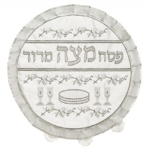 כיסוי פסח מהודר מסטן 43 ס"מ - לבן כסף כיסוי פסח מהודר מסטן 43 ס"מ - לבן כסף